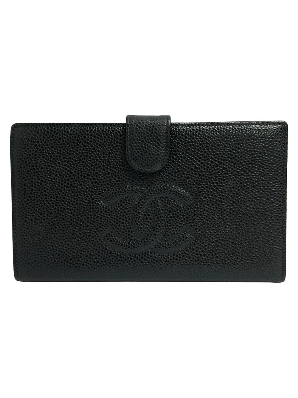 Chanel Black Calfskin Long Wallet Gold #358457C59B